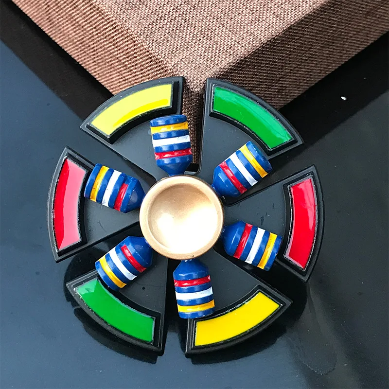 Креативные двухслойные Спиннер-Спиннер цветной металлический руль передаточные колеса ручной Спиннер для снятия стресса игрушки с
