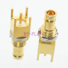 1pce Conector DIN 1.0/2.3 jack pin solda PCB mount Hetero