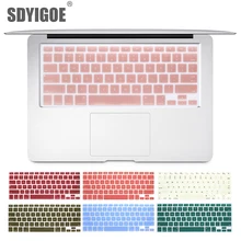 Laptop keyboard cover for macbook air 13 pro 15 inch A1466 A1502 A1278 A1398 US Silicon