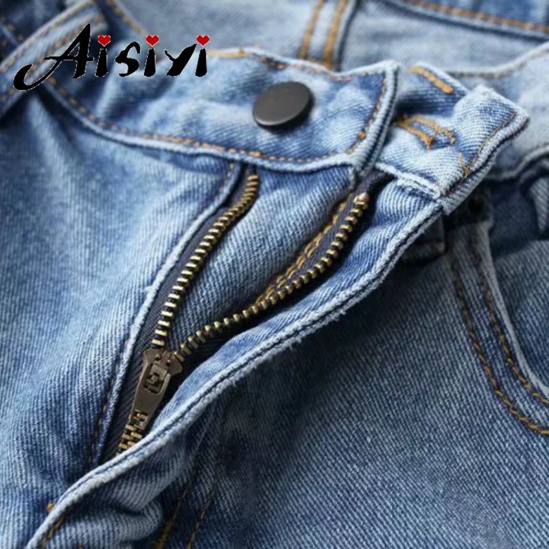 Aiaiyi высокая талия джинсовые шорты для женщин Pleat керлинг джинсовые шорты для женщин Свободные Повседневное разделение подол джинсовые