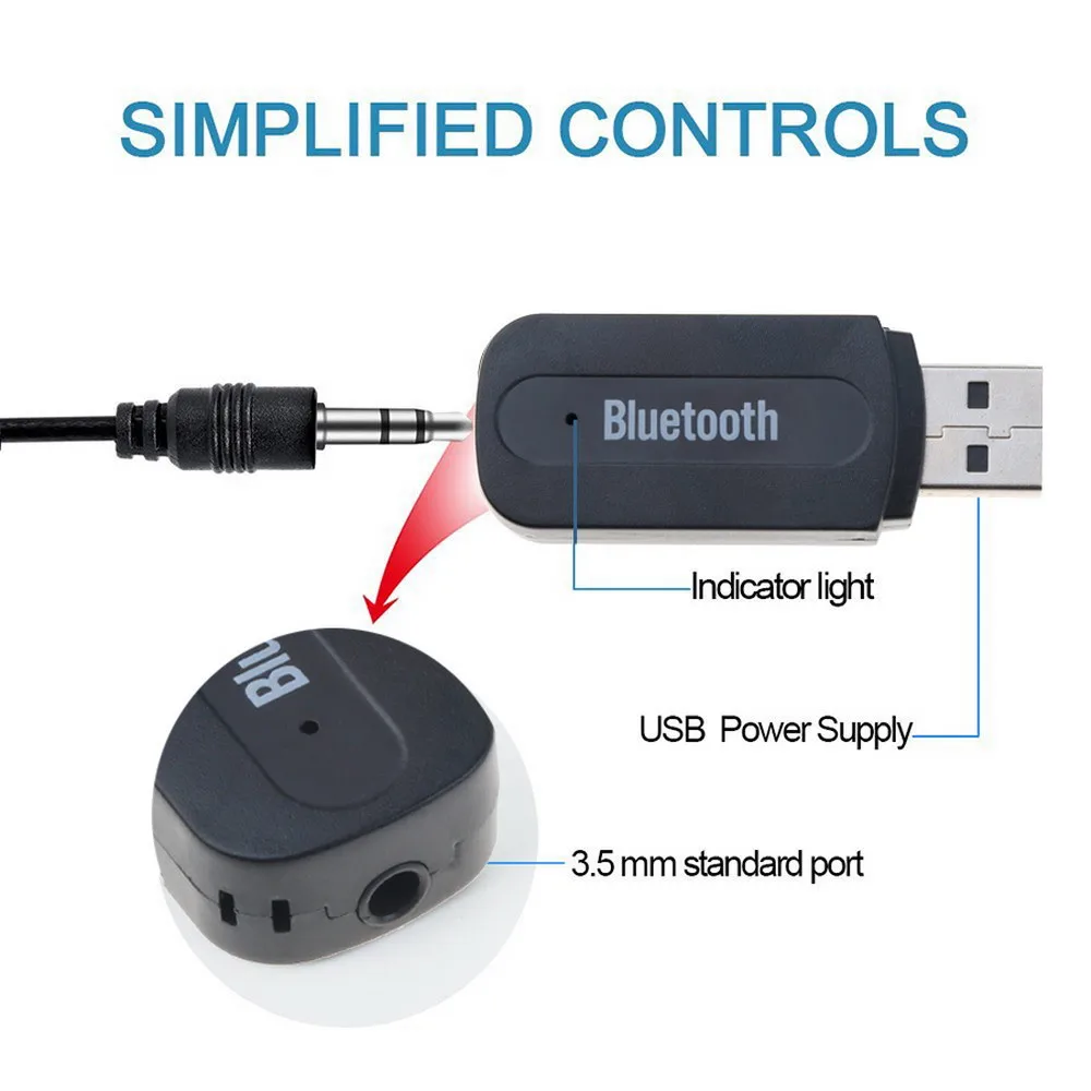Bluetooth AUX стерео музыкальный USB автомобильный приемник комплект ключа с
