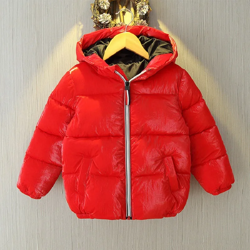 Зимние куртки на утином пуху для мальчиков детская одежда верхняя одежда для малышей парка для малышей, пальто для девочек, одежда пальто для маленьких мальчиков детская одежда - Цвет: Красный