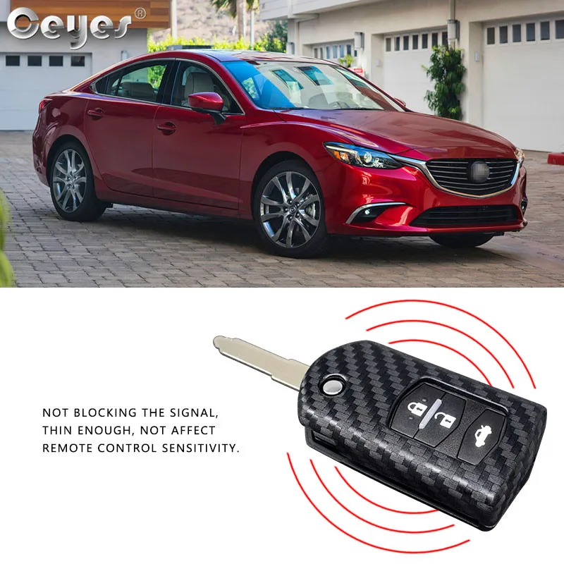 Carbon fiber key cover for MAZDA (4)