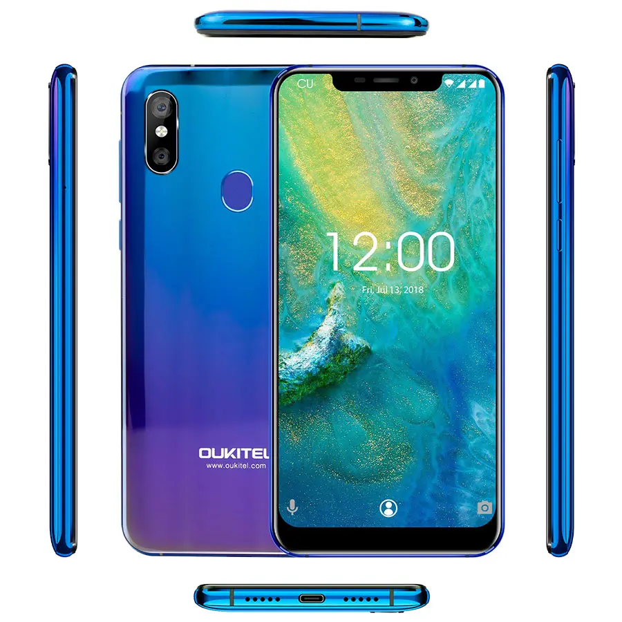 OUKITEL U23 6,1" 18:9 Android 8,1 MT6763T Helio P23 Восьмиядерный 6 ГБ 64 Гб 3500 мАч 16 МП беспроводной заряд лица ID мобильный телефон