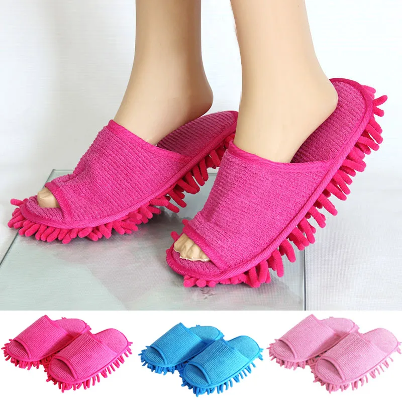 

Hot Microfibre Mop Slipper House Floor Foot Shoes Lazy Polishing Cleaning Dust Tool MDD88