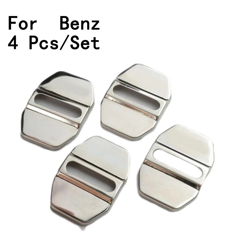 

Door Lock Stainless Steel Modification New Buckle Cover Interior Decoration For Benz/AMG/S/C/GLK/E260 For Benz/Smart