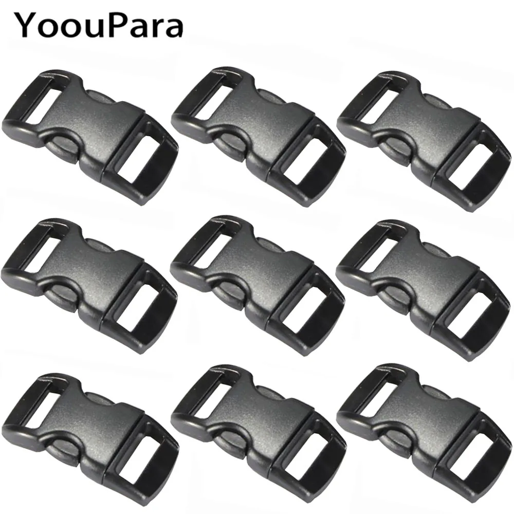 100 pieces yooupara منحني الإصدار الجانب البلاستيك الأسود أبازيم 3/8 10 ملليمتر المشابك استبدال ل paracord سوار أكياس الظهر ديكور 100 pieces yooupara منحني الإصدار الجانب البلاستيك الأسود أبازيم 3/8 10 ملليمتر المشابك استبدال ل paracord سوار أكياس الظهر ديكور