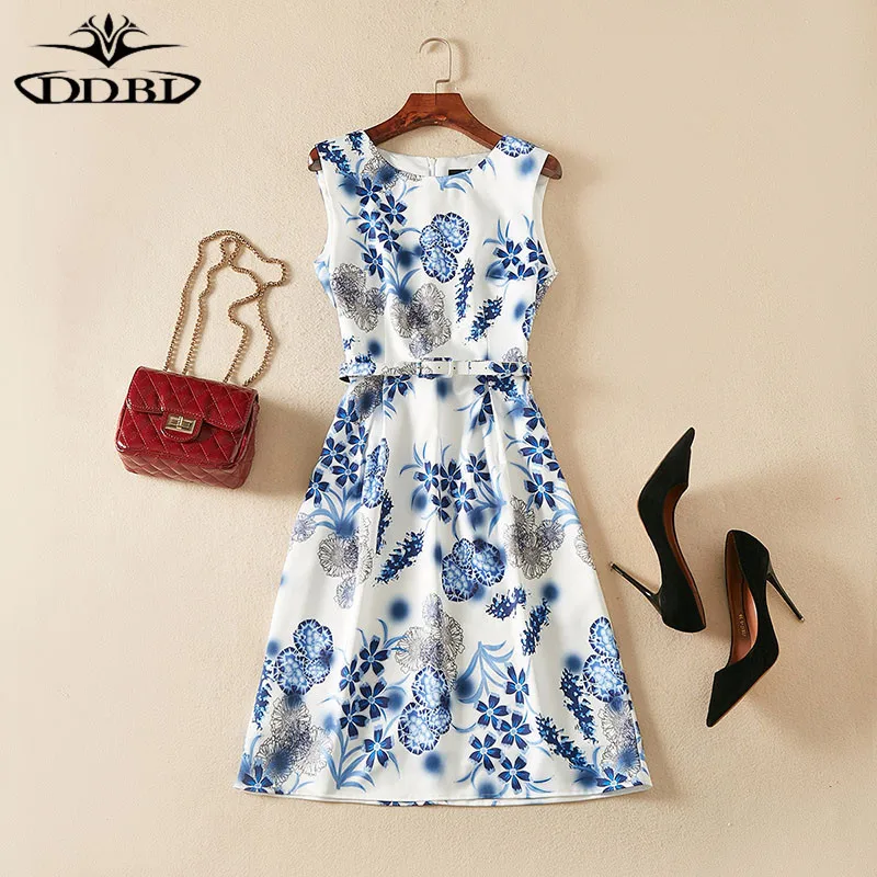 WVLDDBL 20019 white blue floral dress summer women s dresses runway 190416 WVLDDBL 20019 white blue floral dress summer women s dresses runway 190416