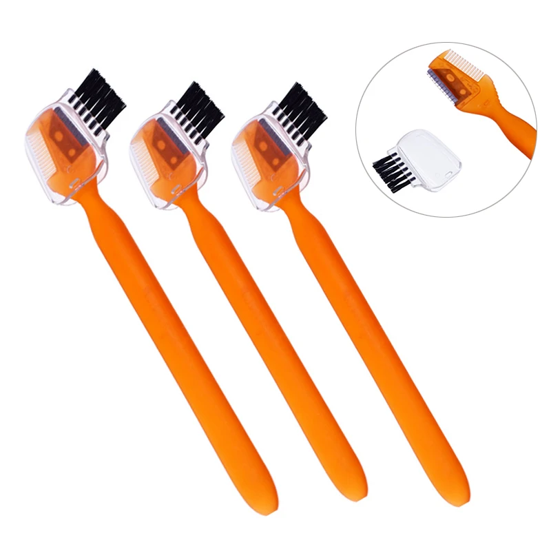 3PCS/Set Eyebrow Trimmer 2 In 1 Eyebrow Brushes Beauty Makeup Tools