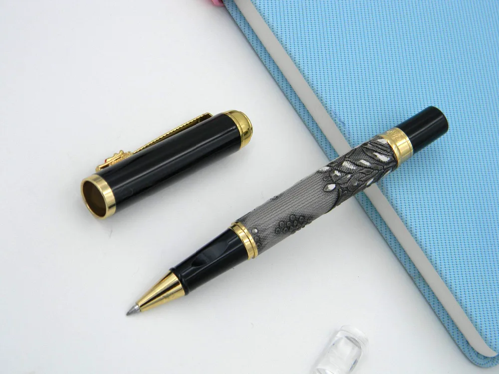 

Golden Dragon With Exquisite pattern Grey or Wine red Rollerball Pen