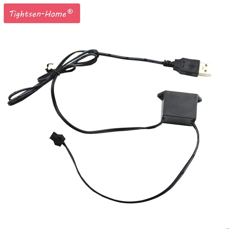 buy el wire inverter Power Driver for Light Strip Mini 5V USB 1 5M 1M 3M 185mm EL Wire Cable Neon Glow Inverter Festival Decoration
