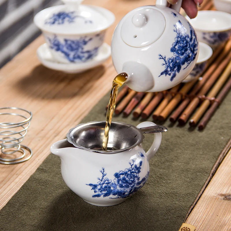 Нержавеющая сталь чайное ситечко, чай утечки Фильтр Gongfu Чай комплект для черный чай, Пуэр Улун соответствующий основным требованиям директив ЕС для похудения зеленый Белый чай D020-1