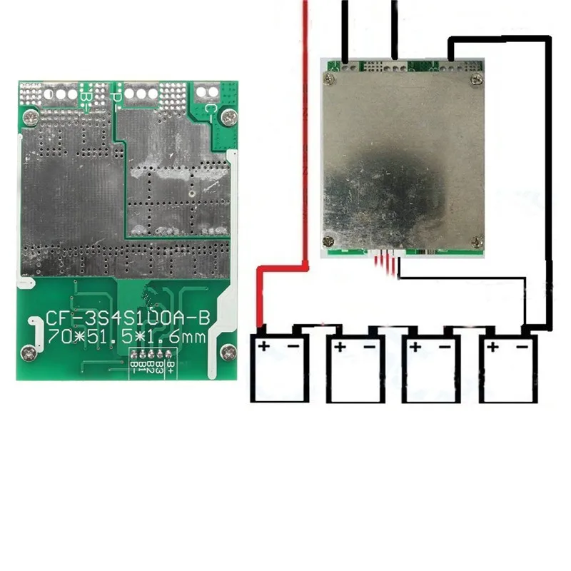 4S 100A 12 В баланс для LiFePo4 для 18650 батареи BMS защиты PCB платы модуль