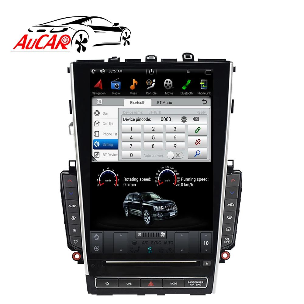 Perfect AuCar Tesla Android 8.1 12.1" screen car radio  gps navigation for Infiniti Q50 Q50L Q60 car multimedia stereo player 2