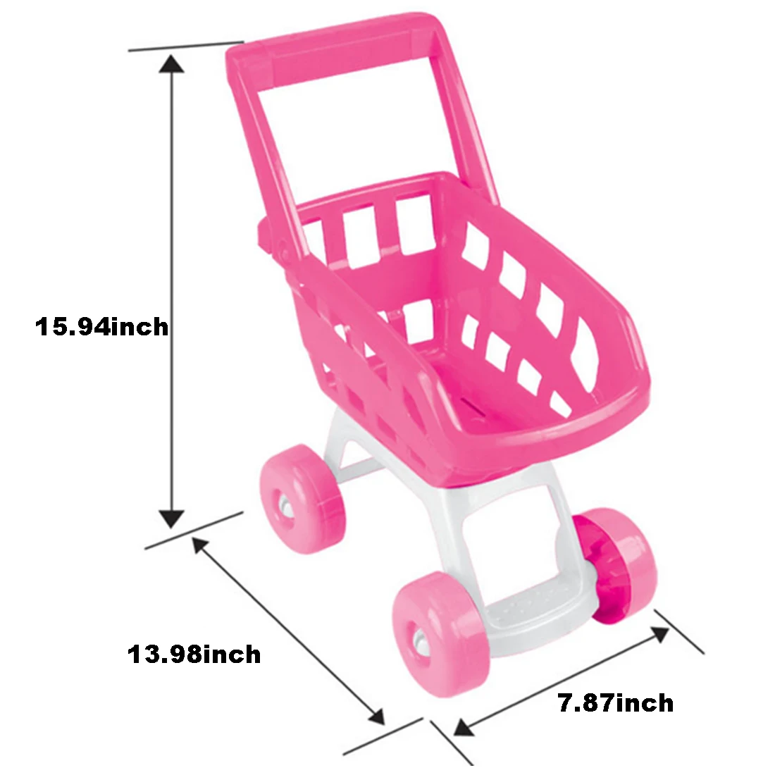 Мини-супермаркет корзина для покупок для хранения игрушек Тележка для покупок с продуктовой едой игрушка для детей Веселые ролевые игры игрушки для детей-розовый
