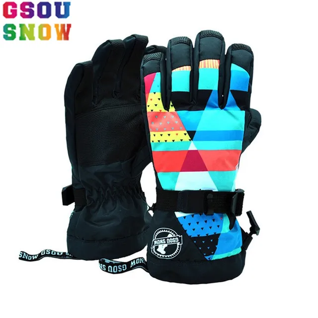 US $19.25 GSOU SNOW Brand Ski Gloves Women Snowboard Gloves Female Waterproof Mountain Skiing Glove Winter Ou