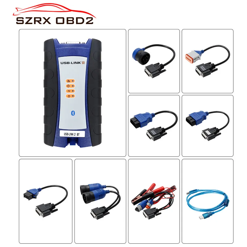 

V-link Auto Heavy Duty Truck Scanner tool for INLINE 6 USB/Bluetooth Link Diagnostic for 125032 usb link USB LINK