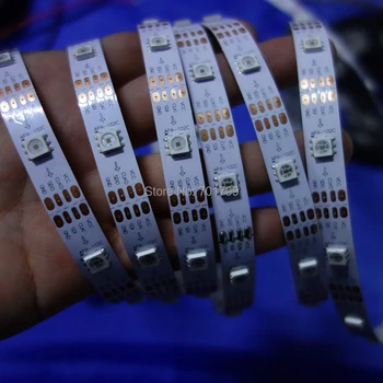 

5m 150LEDs(30leds/m) DC5V APA102-C laddressable ed pixel srip,IP33;WHITE PCB,wire;with DATA and CLOCK seperately