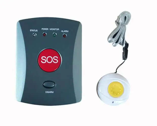 GSM Elderly Mobile SOS Emergency Call Alarm System Panic Button with 2 SOS butto