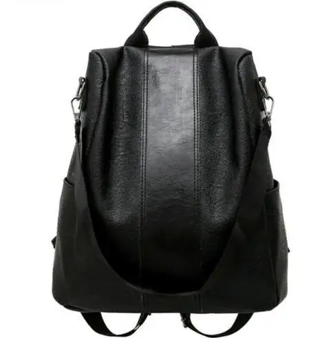 Противоугонный женский рюкзак высококачественный Молодежный водонепроницаемый рюкзак мода для девочек-подростков школьная сумка через плечо рюкзак - Цвет: Черный