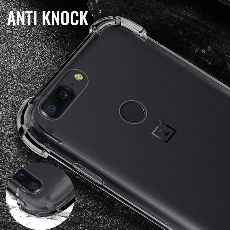 

For Oneplus 6 Case One plus 6 Anti Knock Case Transparent TPU Soft Case Silicone Back Cover For One Plus 6 1+6 Phone Case