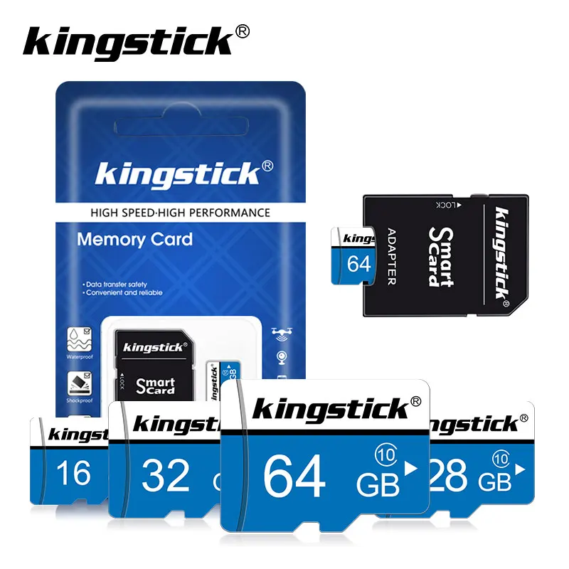 Kingstick Micro SD карта памяти 8 Гб 16 Гб карта памяти sd 32 Гб 64 Гб 128 ГБ C10 Mini SD карта TF UHS-I для мобильного телефона
