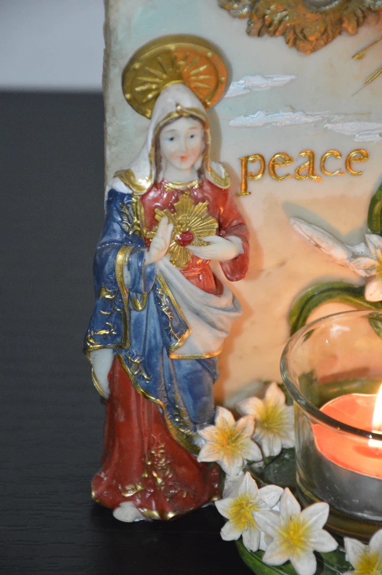 カトリッククリスチャンクロス燭台イエス聖家族マドンナ燭台工芸品聖母マリア小像キャンドラーフィギュア Candlestick Candleholderfigure Aliexpress