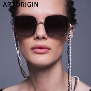 

ARTORIGIN Luxury Women Sunglasses Brand Designer Rimless Square Stylish Elegant Sun Glasses For Women lunette soleil femme 20195