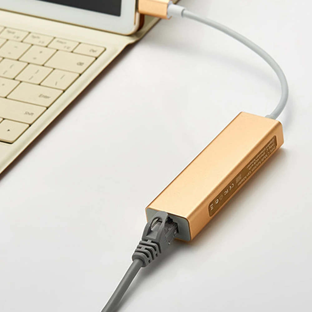 4 в 1 USB-C TYPE-C для RJ45 LAN гигабит Ethernet/USB3.0* С 3 портами(стандарт usb-концентратор док-станции кабеля адаптера