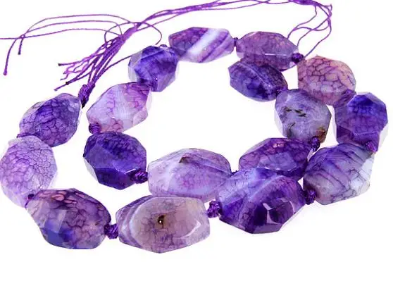

Unique Pearls jewellery Store Knotted Faceted Free Agate 15mmx20mm Gemstone Loose Beads 15'' Full One Strand DIY Jewelry LC3-221