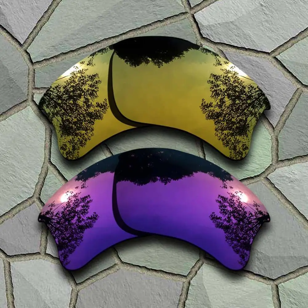 Yellow-Purple Желтые золотистые и фиолетовые солнцезащитные очки поляризованные Сменные линзы для куртки Oakley Flak XLJ - Цвет линз: Yellow-Purple