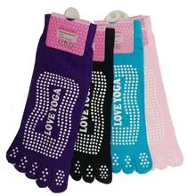 Женские носки для йоги Non-slip пять пальцев с низким вырезом на спине хлопок силиконовые Нескользящие 5 носок Зимние женские детские колготки тренажерный зал calcetines dedos