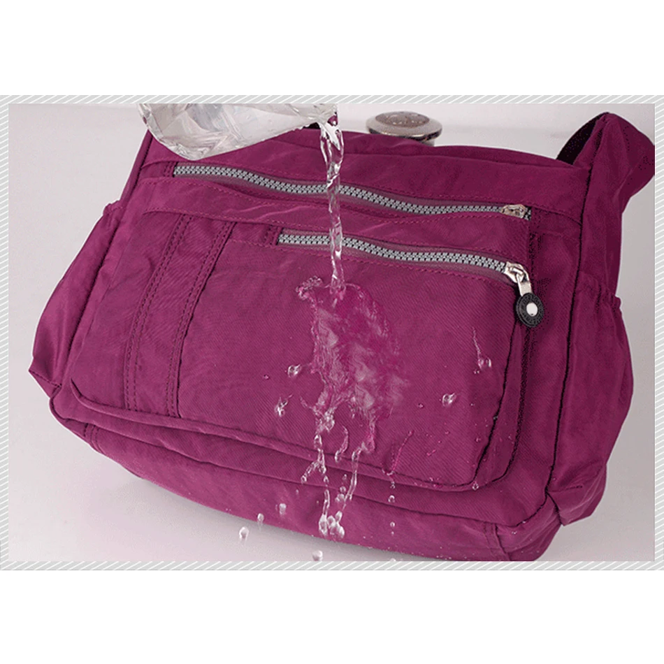 Одноцветная сумка для подгузников, водонепроницаемая нейлоновая сумка на молнии для мам, сумка для мам, многофункциональная дорожная женская сумка на плечо, 6 цветов