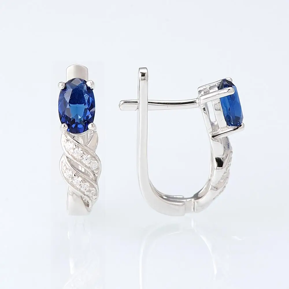 E303165BLGZSL925-SV4-Silver Earrings