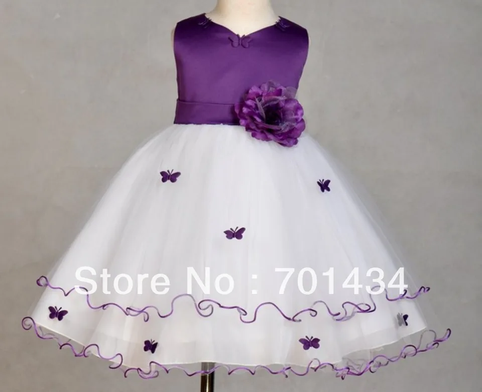 purple childs bridesmaid dress