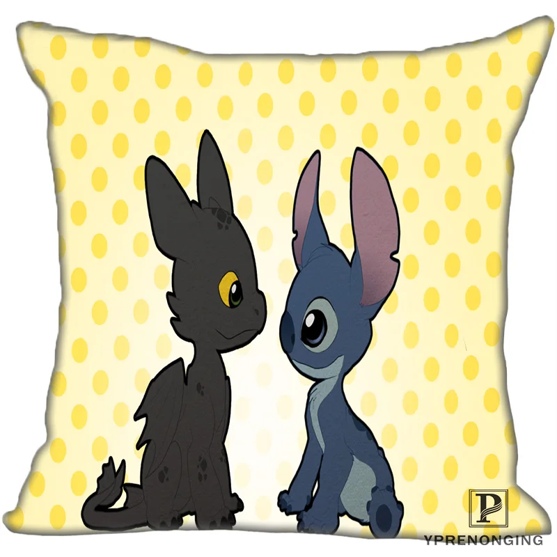 Best Custom stitch_and_toothless(1)@ 1 Наволочка на подушку, спальня домашний квадратный наволочка на молнии(одна сторона)#190404-01-45