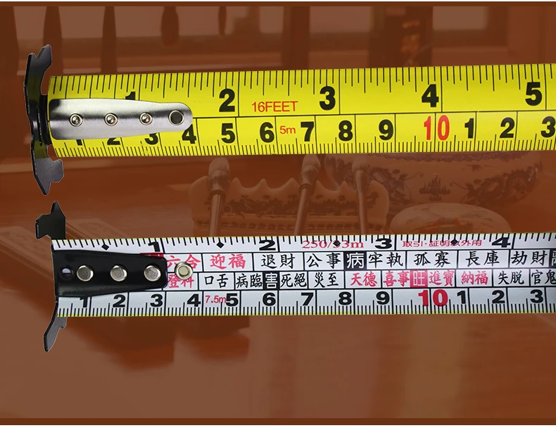 LAOA 5 м/7,5 м измерительная стальная лента рулетка РЕСЛИНГ Европейский китайский стиль фэншуй Высокая точность двойные весы покрытые резиной