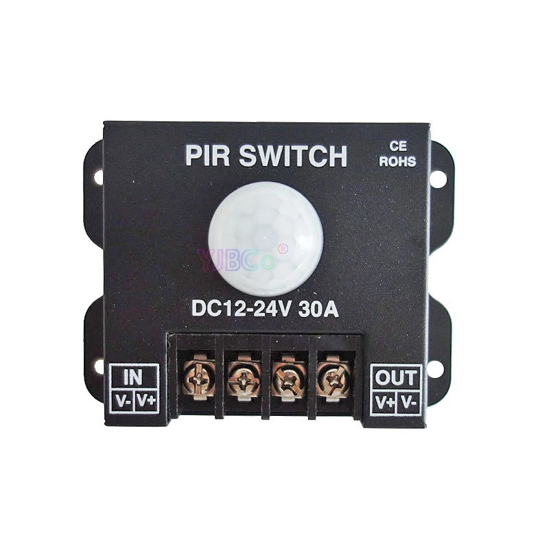 

DC 12V 24V 30A PIR Sensor Switch Human body Infrared Motion Sensor LED Strip Dimmer Switch panel light Controller Switch