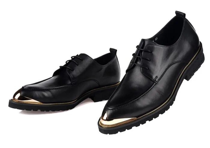 Британский металл головы обувь модная мужская повседневная обувь в деловом стиле Кожаная мужская обувь кожаные босоножки ручной цвет обуви