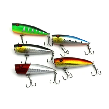 

HENG JIA 5pcs Fish Lures Set Kit Simulated Fishing Lures Colorful Flat Cut Surface Baits Hard Fish Hook Tools of Angling