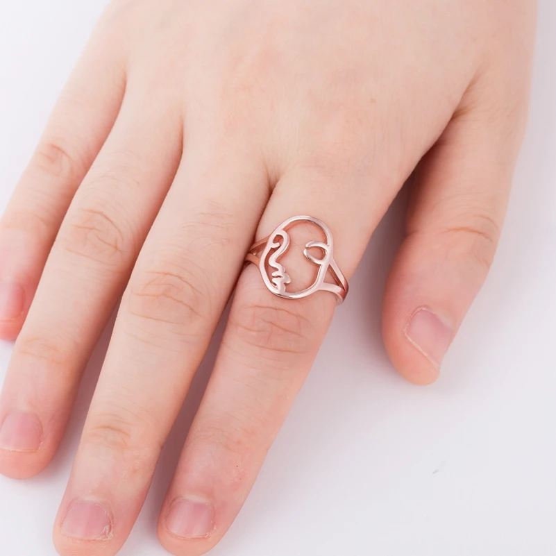 Shuangshuo, винтажные кольца с человеческим лицом для женщин, обручальные кольца, обручальное кольцо, женское кольцо bague femme anel JZ189