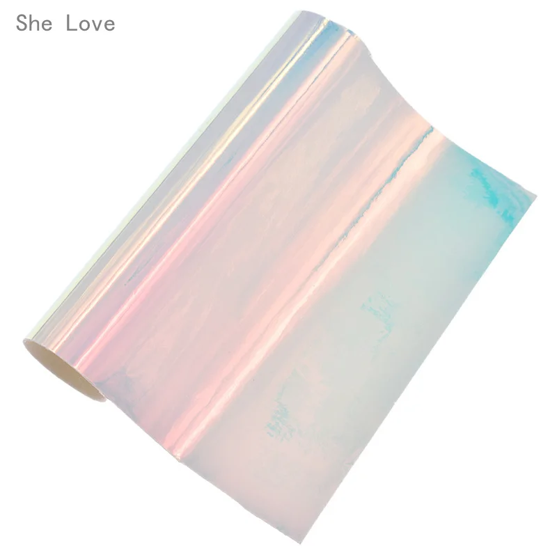 

She Love A5 Faux Leather DIY Holographic Fabric For Handbags Garments DIY Material Craft Making Accessories