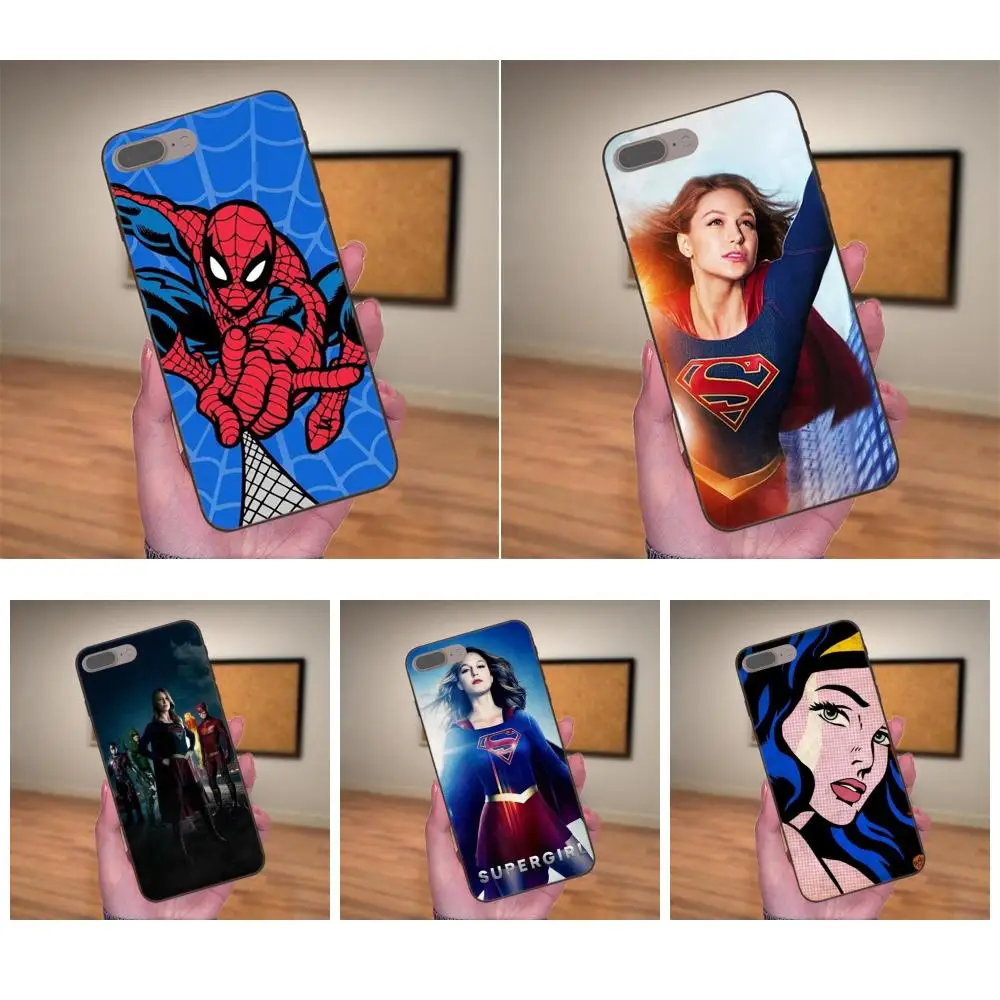 

Movie Supergirl Wonder Women Spiderman For Xiaomi Redmi Note 2 3 4 4A 4X 5 5A 6 6A 7 Go Plus Pro S2 Y2 TPU Fashion Mobile Phone