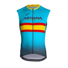 Windstopper Астана PRO TEAM Spainish Чемпион без рукавов Велоспорт куртка жилет Mtb костюмы Велосипедный спорт Майо Ciclismo