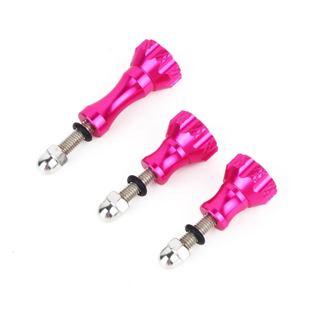 

3X CNC pink Knob Screw Aluminum Thumb Stainless Bolt Nut for GoPro HD Hero 2 3 3+