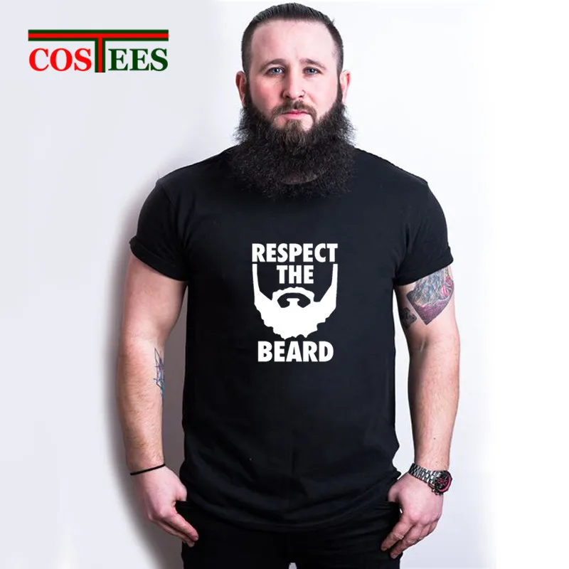 Мужская футболка с забавным респектом и бородой Fear the beard harden в стиле хип-хоп James