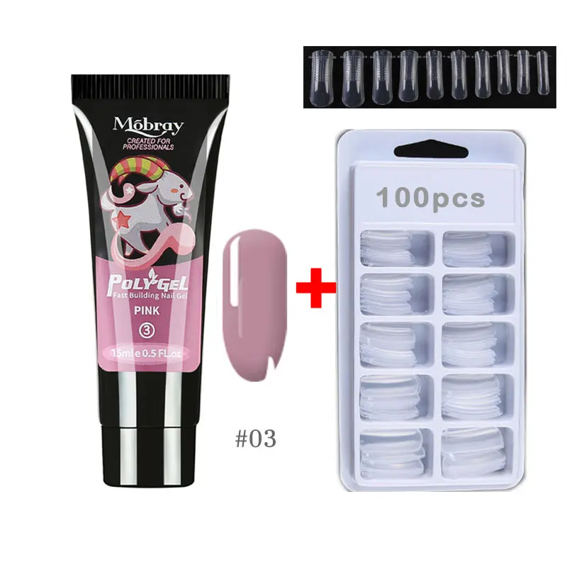 

Polygel SET Nail Builder Gel Soak off Poly Gel UV off white Acryl Gel Quick Building Finger Extension Camouflage gel top coat