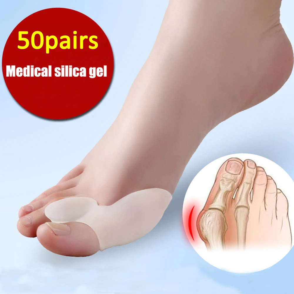 

Hallux valgus pro foot Toes separator gel toe bunion corrector shield orthopedic braces correct orthotics big bone toe 50 pairs