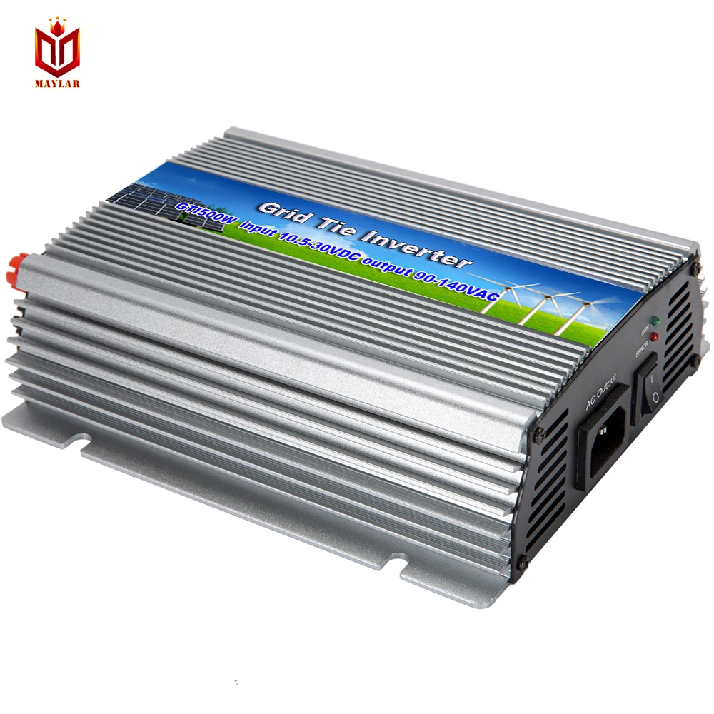 

MAYLAR@ Free Shipping Micro Invereter Grid Tie Inverter WV500 Input 22-50VDC Output 90-140VAC On Grid Inverter Power inverter