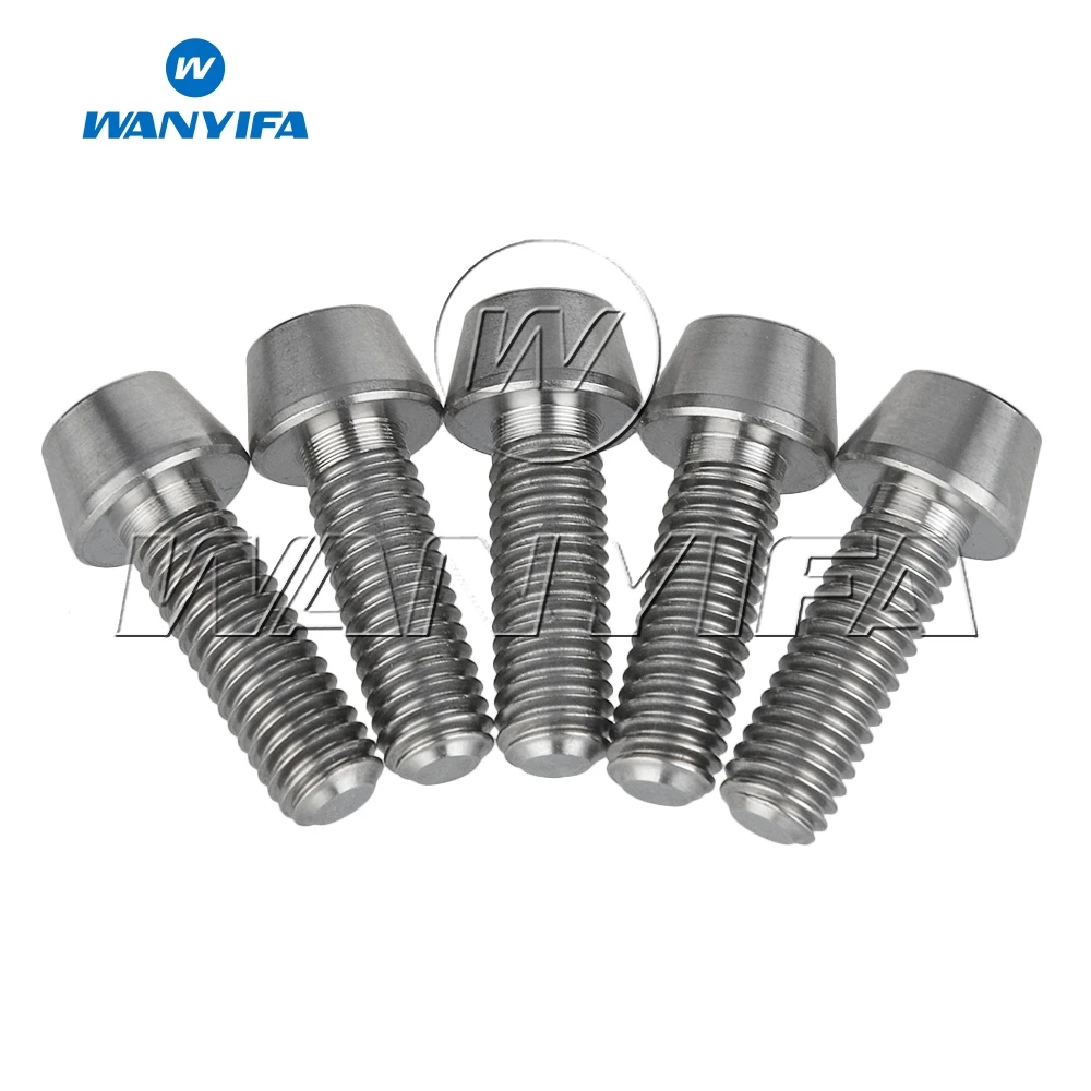 Wanyifa 5 шт. M6x18mm коническая головка Винт С Титановым болтом для велосипеда тормоза